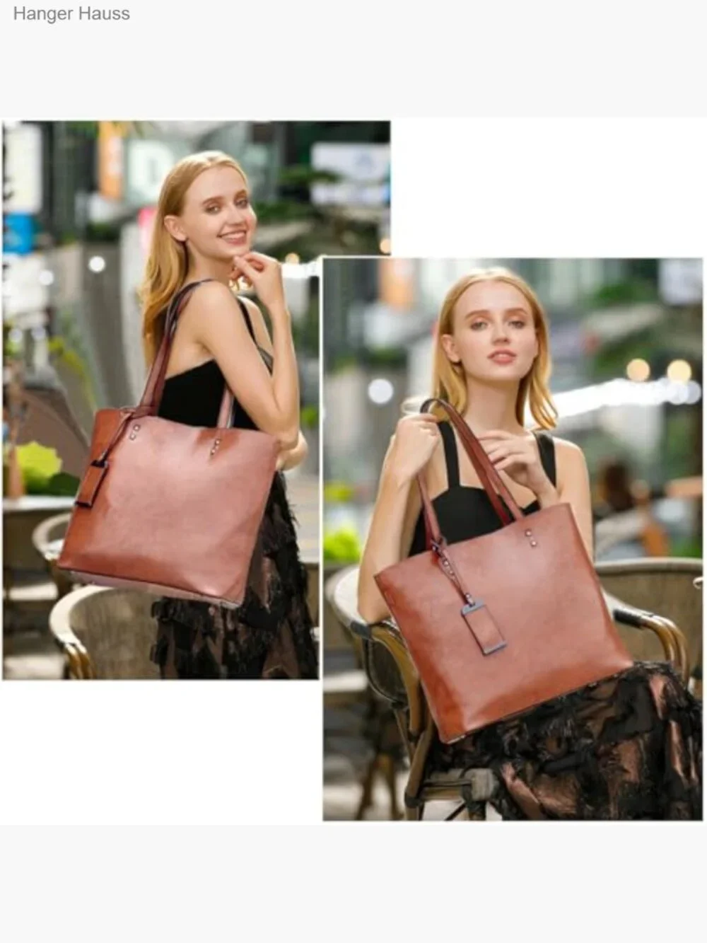 Greased Leather Satchel Tote Handbag Crossbody Shoulder Bag Purse